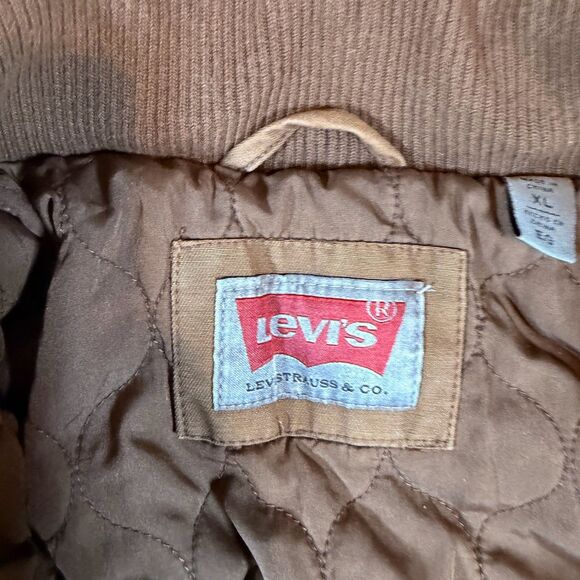 Levis Jacket Mens XL Quilted Full Zip Trucker Western Casual Classic Pockets - Picture 4 of 8
